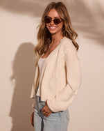 Coastal Darling Embroidered Floral Cardigan