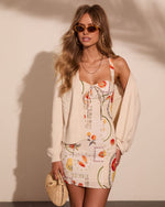 Coastal Darling Embroidered Floral Cardigan