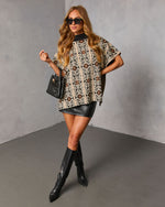 Orianna Paisley Print Turtleneck Sweater