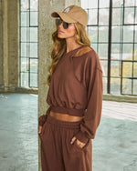 Quick Trip Layered Cut Out Shoulder Sweatshirt