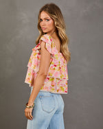 Honey Day Tiered Floral Lace Trim Top