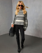 Tobin Striped Turtleneck Sweater