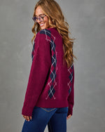 Crisp Comfort Knit Argyle Sweater