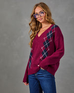 Crisp Comfort Knit Argyle Sweater