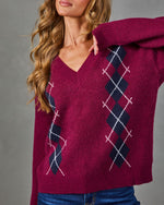 Crisp Comfort Knit Argyle Sweater