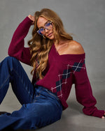 Crisp Comfort Knit Argyle Sweater