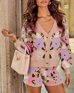 Daylight Elegance Abstract Knit Cardigan