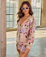 Daylight Elegance Abstract Knit Cardigan