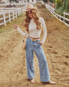 Prairie Bloom Rigid High Rise Relaxed Floral Jeans