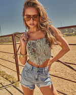 Rebel Romance Distressed Denim High Rise Shorts