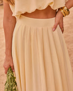 Opening Note Pleated Midi Skirt