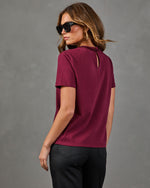 Chantel Bow Accent Short Sleeve Top