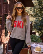 Ski Time Graphic Knit Sweater