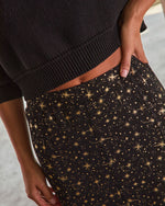 Starla Mesh Metallic Star Maxi Skirt