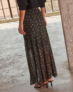 Starla Mesh Metallic Star Maxi Skirt
