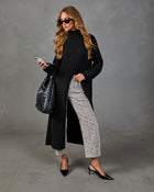 Autumn Haven Knit Turtleneck Front Slit Duster Sweater