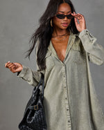 Harper Denim Mini Shirt Dress
