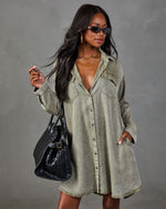 Harper Denim Mini Shirt Dress