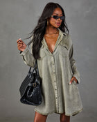 Harper Denim Mini Shirt Dress