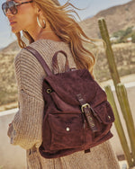 Serena Faux Suede Backpack