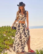 Weekend Wanderer Abstract Print Maxi Skirt