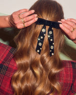 Valerie Velvet Embellished Hair Bow Clip