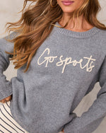 Go Sports Embroidered Knit Sweater