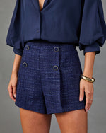 Kara Tweed High Rise Shorts