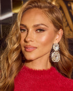 Gold/Clear % Monroe Drop Earrings-2