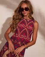 Wild Rhythm Embroidered Abstract Eyelet Top