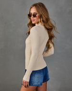 Naomi Ribbed Mock Neck Long Sleeve Top