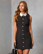 Connery Contrast Collar Mini Dress