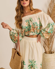 Sun Club Novelty Off The Shoulder Top