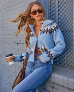 Serene Morning Abstract Cardigan