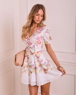 Still Bloom Floral Mini Shirt Dress