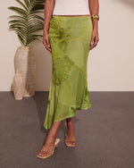 Rooted Grace Tropical Floral Mesh Maxi Skirt