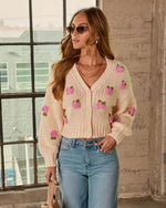 Romance Botanica Floral Cardigan