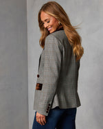 Yvonna Velvet Trim Blazer