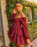 Lendsey Bust Tie Ruffle Romper
