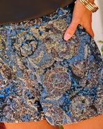 Tropical Nights Floral Sequin Embellished Shorts