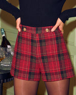 Calissa Plaid High Waist Shorts
