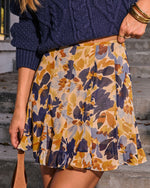 Yellow Multi % Briar Floral Ruffle Mini Skort-3