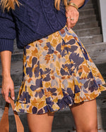 Yellow Multi % Briar Floral Ruffle Mini Skort-1