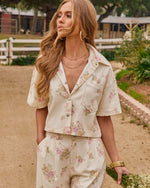 Junelle Floral Button Down Top