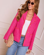 Sweet Talks Tweed Contrast Trim Jacket