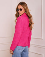 Sweet Talks Tweed Contrast Trim Jacket