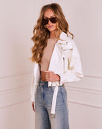 Yannah Vegan Leather Biker Jacket