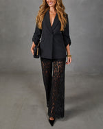 Meet Somewhere Ruched Sleeve Blazer