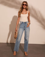 Laverne Knit Contrast Trim Crop Tank Top