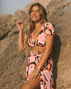 Multi % When Tulips Kiss Wrap Crop Top-1-6